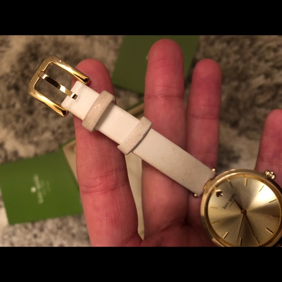 White & Gold Kate Spade Watch - Picture 3 of 4